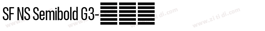 SF NS Semibold G3字体转换
